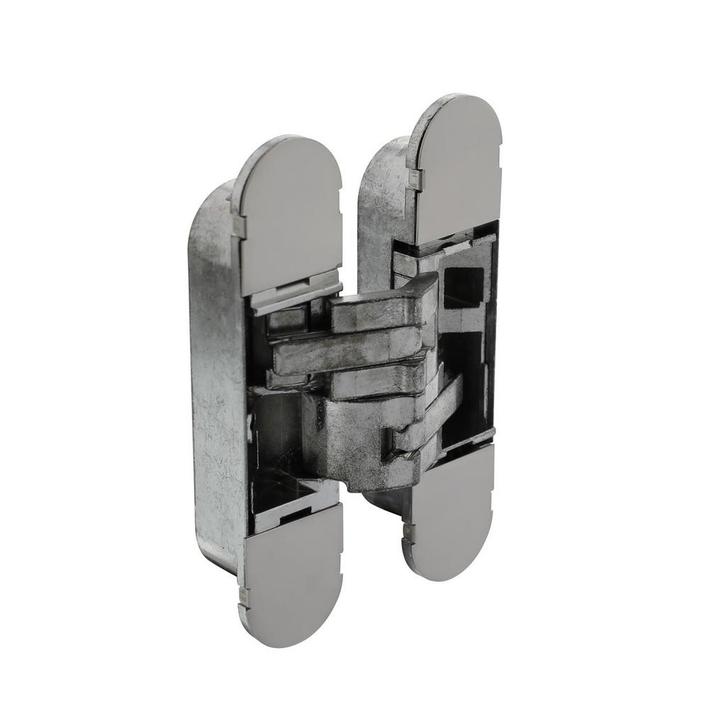 Scharnier 130x30mm onzichtbaar nikkel 3D verstelbaar, Doe-het-zelf en Verbouw, Hang- en Sluitwerk, Scharnier, Nieuw, Overige materialen