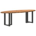vidaXL Eettafel 240x100x74 cm ovaal massief eikenhout, Verzenden, Nieuw
