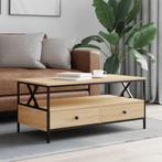 vidaXL Salontafel 100x51x45 cm bewerkt hout sonoma, Huis en Inrichting, Tafels | Salontafels, 100 tot 150 cm, Verzenden, Nieuw