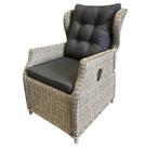 Ibiza Riccione dining tuinset 110 cm rond 6-delig grijs, Ophalen of Verzenden, Nieuw, Wicker