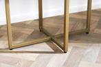 Design Dressoir GATSBY 125cm bruin mat goud Mangoholz Retro, Ophalen of Verzenden, Nieuw