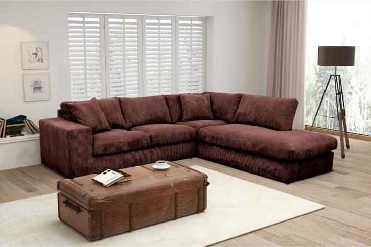 Hoekbank Lelystad - hoekbanken - Bruin, Huis en Inrichting, Banken | Sofa's en Chaises Longues, Nieuw, Stof