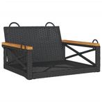 Schommelbank Zwart Poly Rattan | Gebruikt | 65% Korting, Tuin en Terras, Ophalen of Verzenden, Nieuw, Meerpersoons, Buiten