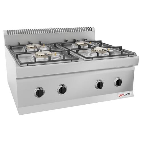 GGM Gastro | Gasfornuis - 16 kW - 4-pits | GHK66-E | GHK66-E, Witgoed en Apparatuur, Fornuizen, Inbouw, Verzenden