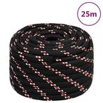 vidaXL Boot touw 20 mm 25 m polypropyleen zwart, Verzenden, Nieuw