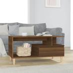 vidaXL Salontafel 90x49x45 cm bewerkt hout bruineiken, Huis en Inrichting, Tafels | Salontafels, Minder dan 50 cm, 50 tot 100 cm