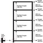 Verdeelschot D60xH46cm (Size 60x50cm) voor, Ophalen of Verzenden