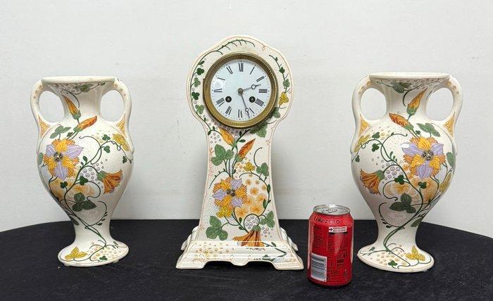 Pendule - Plateelbakkerij Zuid-Holland - Art Nouveau, Antiek en Kunst, Antiek | Glas en Kristal