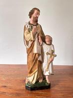 sculptuur, Jozef en Jezus - 42 cm - Gips, Antiek en Kunst