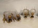 Wandlamp (3) - Brons, Verguld, Glas
