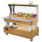 Buffet - wandsalad bar, gekoeld, 4x gn 1/1-150 (licht eiken, Verzenden, Nieuw in verpakking