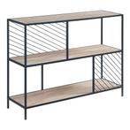 Console tafel Övertorneå 100x30x75 cm zwart en eikenkleurig, Huis en Inrichting, Verzenden, Nieuw