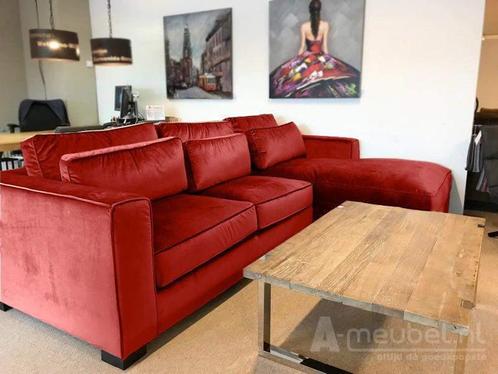 Loungebank Amsterdam - loungebanken - Rood, Huis en Inrichting, Banken | Sofa's en Chaises Longues, Nieuw, Stof