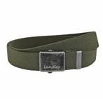 Landley Canvas Riem Schuifgesp Koppelriem - Groen - 115, Kleding | Heren, Riemen en Ceinturen, Verzenden, Nieuw