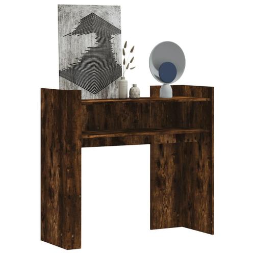 vidaXL Wandtafel 100x35x90 cm bewerkt hout gerookt, Huis en Inrichting, Tafels | Bijzettafels, Nieuw, Verzenden