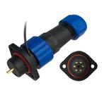 Male + chassis connector - 24V - waterdichte kabelverbinder, Ophalen of Verzenden, Nieuw, Stekker