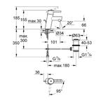 Concetto Wastafelkraan Met Waste Chroom, Doe-het-zelf en Verbouw, Sanitair, Ophalen of Verzenden, Nieuw