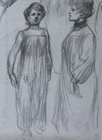 Théophile Alexandre Steinlen (1859-1923) - Etude de femmes, Antiek en Kunst