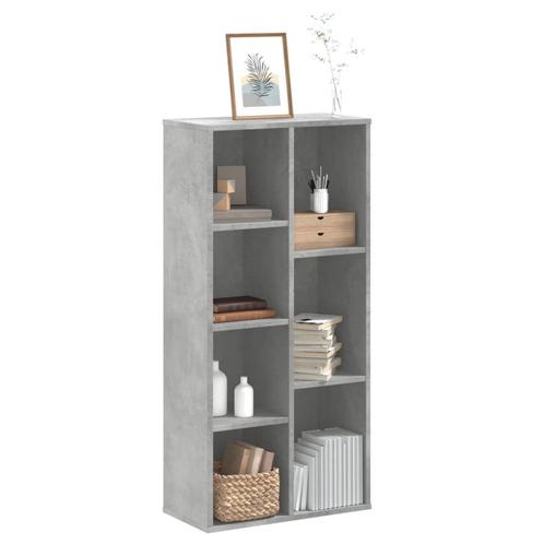 vidaXL Boekenkast 50x25x105 cm bewerkt hout betongrijs, Huis en Inrichting, Kasten | Boekenkasten, Nieuw, Overige houtsoorten