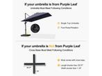 PURPLE LEAF Patio Umbrella Base SBL4090 Water &Sand Filled, Verzenden, Zo goed als nieuw