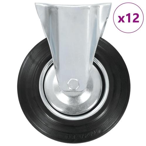 vidaXL 12 st Wielen vast 200 mm, Zakelijke goederen, Overige Zakelijke goederen, Verzenden