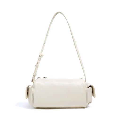 Elie Mini Barrel leren tas met vakken, Sieraden, Tassen en Uiterlijk, Tassen | Damestassen, Wit, Nieuw, Schoudertasje, Verzenden