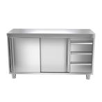 GGM Gastro | RVS werkkast PREMIUM - 1800x700mm - | ASK187R3, Verzenden, Nieuw in verpakking, Meubilair