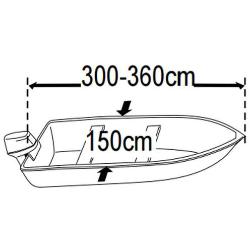 Dekzeil Boot Universeel 300-360cm, Watersport en Boten, Accessoires en Onderhoud, Ophalen of Verzenden
