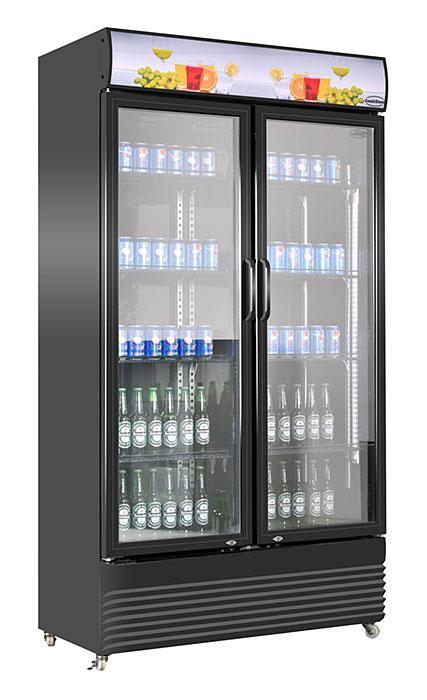 Koelkast 2 Glasdeuren Bez-780 Gd Zwart, Zakelijke goederen, Horeca | Keukenapparatuur, Koelen en Vriezen, Verzenden