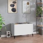 vidaXL Platenkast 74,5x38x48 cm bewerkt hout wit, Huis en Inrichting, Woonaccessoires | Cd- en Dvd-rekken, Verzenden, Nieuw