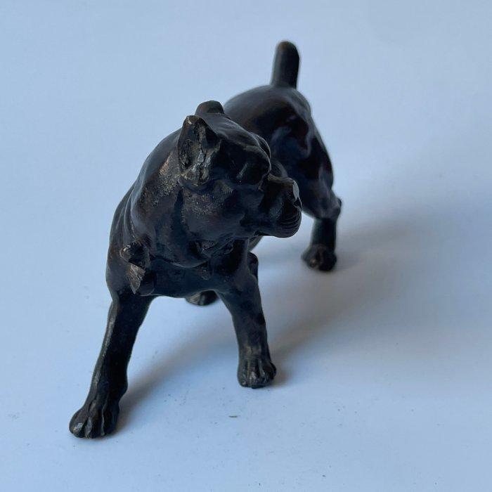 sculptuur, pitbull ou cane corso - 7 cm - Gepatineerd brons, Antiek en Kunst, Antiek | Keramiek en Aardewerk