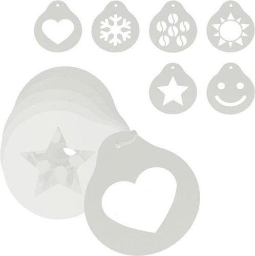 Metaltex Cappuccino-sjablonen Dolceforno Wit 6-delig, Huis en Inrichting, Keuken | Keukenbenodigdheden, Ophalen of Verzenden