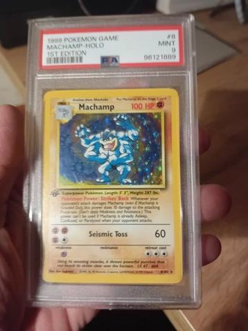 Pokémon - 1 Graded card - Machamp 8/102 First edition, Foil beschikbaar voor biedingen