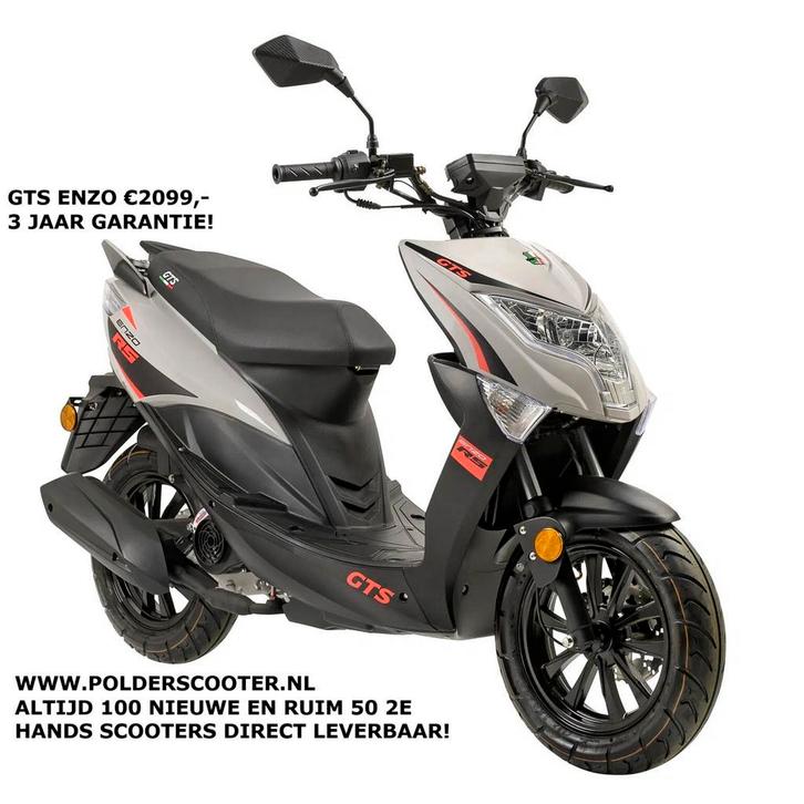 GTS Enzo scooter /sportief/3 jaar garantie/Leverbaar 25/45km, Fietsen en Brommers, Scooters | Overige merken, Nieuw, Ophalen