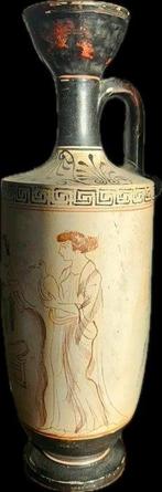 Aardewerk Vaas - 26 cm - Antieke replica lekythos