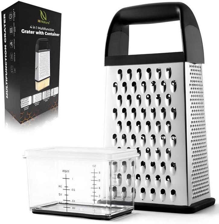 HI NATURE™ Raspen - Multifunctionele Torenrasp met Bakje -, Huis en Inrichting, Keuken | Keukenbenodigdheden, Zo goed als nieuw