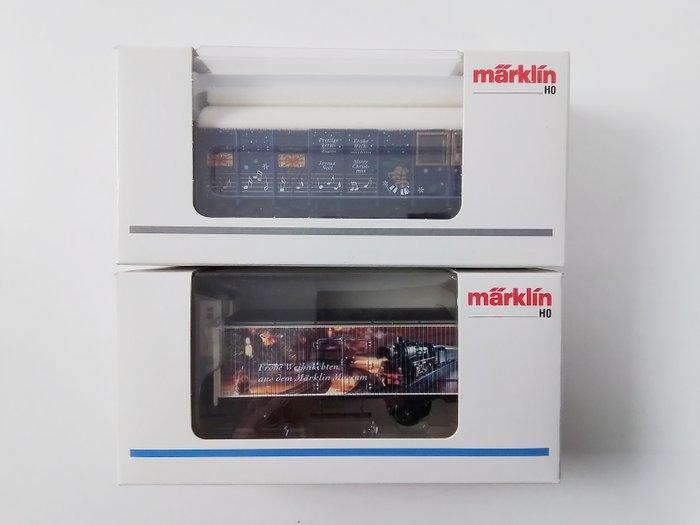Märklin H0 - 48401/0041 - Modeltrein (2) - 2 x Kerstwagons -, Hobby en Vrije tijd, Modeltreinen | H0
