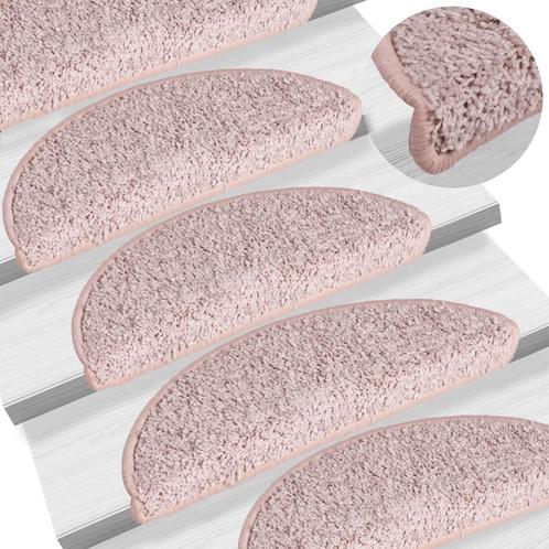 vidaXL Trapmatten 15 st 65x21x4 cm lichtroze, Doe-het-zelf en Verbouw, Ladders en Trappen, Nieuw, Verzenden
