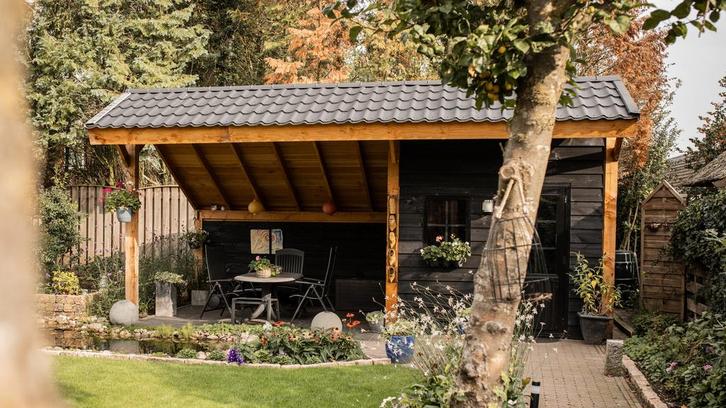 Douglas Twentse kapschuur met schuur 600x300cm Markelo, Tuin en Terras, Tuinhuizen, Ophalen of Verzenden