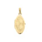 Vintage gouden medaillon hanger | Floraal design, Ophalen of Verzenden, Gebruikt, Goud, Overige merken