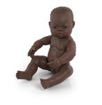MINILAND BABYPOP BLOOT AFRIKAANSE JONGEN 40CM, Kinderen en Baby's, Speelgoed | Poppen, Nieuw, Ophalen of Verzenden, Babypop