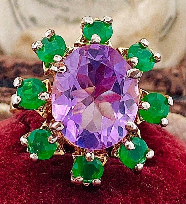 Zonder Minimumprijs - Ring - 9 kt. Geel goud, Zilver, Sieraden, Tassen en Uiterlijk, Ringen