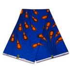 VLISCO stof Hollandais Afrikaanse Wax print - Blauw / Oranje, Ophalen of Verzenden, Nieuw