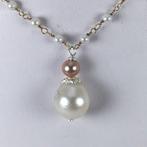 Halsketting Zilver Parel - Parel - SSP, Akoya, Fwp Ø 3-12mm, Sieraden, Tassen en Uiterlijk, Kettingen, Nieuw