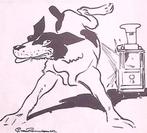 Spotprent over toelating van honden in de tram in Amsterdam, Verzenden