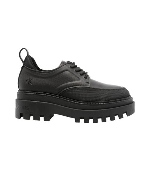 -4% Calvin Klein  Calvin Klein Leren derby laarzen  maat 37, Kleding | Dames, Schoenen, Zwart, Nieuw, Verzenden