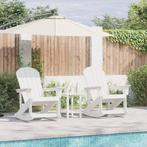 vidaXL Tuin Lounge Set 3 pcs Wit HDPE, Verzenden, Nieuw, Loungeset