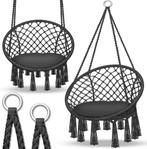 Hangstoel - Binnen & Buiten - Hangschommel - Tot 200kg - Zwa, Huis en Inrichting, Fauteuils, Verzenden, Zo goed als nieuw