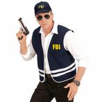 Zwarte FBI cap met vest volwassen, Ophalen of Verzenden, Nieuw