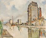 L. Duprez (XX) - Le port de La Rochelle, France, Antiek en Kunst, Kunst | Schilderijen | Klassiek